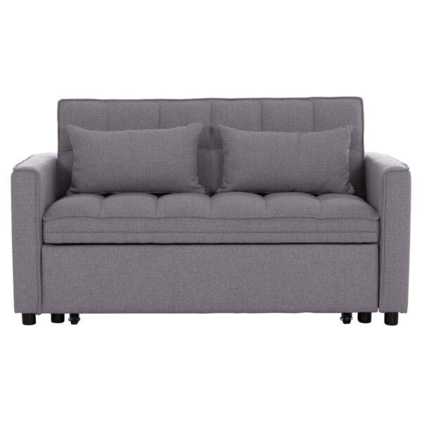 ΚΑΝΑΠΕΣ ΚΡΕΒΑΤΙ 2-ΘΕΣΙΟΣ BORG HM3289.01 ΓΚΡΙ ΥΦΑΣΜΑ 142x94x78Υεκ