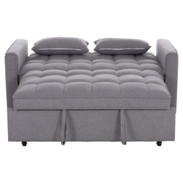 ΚΑΝΑΠΕΣ ΚΡΕΒΑΤΙ 2-ΘΕΣΙΟΣ BORG HM3289.01 ΓΚΡΙ ΥΦΑΣΜΑ 142x94x78Υεκ