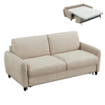 ΚΑΝΑΠΕΣ-ΚΡΕΒΑΤΙ ΜΕ ΑΝΑΔΙΠΛ.ΣΤΡΩΜΑ ETUDINE HM3311.02 ΜΠΕΖ ΥΦΑΣΜΑ 185x97x87Υεκ