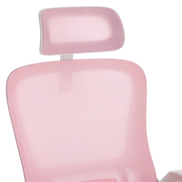 ΚΑΡΕΚΛΑ ΓΡΑΦΕΙΟΥ BLAZER HM1205.04 ΡΟΖ MESH-ΛΕΥΚΟΣ ΣΚΕΛΕΤΟΣ NYLON 60,5x47x85,5Υεκ.