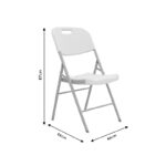 Καρέκλα catering-συνεδρίου πτυσσόμενη Zora λευκό