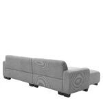 Καναπές Γωνιακός Αναστρέψιμος ArteLibre TRIANA Γκρι Ύφασμα 287x161x71cm