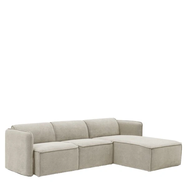 Καναπές Γωνιακός Αναστρέψιμος ArteLibre MAFFEI Μπεζ Ύφασμα 268x163x76cm