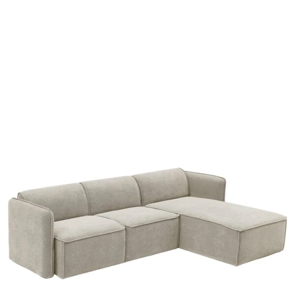 Καναπές Γωνιακός Αναστρέψιμος ArteLibre MAFFEI Μπεζ Ύφασμα 268x163x76cm