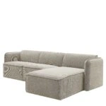 Καναπές Γωνιακός Αναστρέψιμος ArteLibre MAFFEI Μπεζ Ύφασμα 268x163x76cm