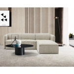 Καναπές Γωνιακός Αναστρέψιμος ArteLibre MAFFEI Μπεζ Ύφασμα 268x163x76cm