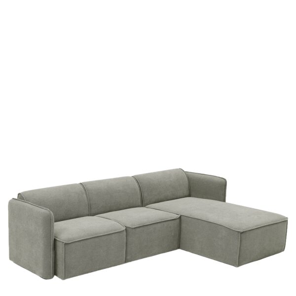 Καναπές Γωνιακός Αναστρέψιμος ArteLibre MAFFEI Γκρι Ύφασμα 268x163x76cm