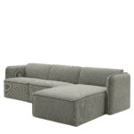 Καναπές Γωνιακός Αναστρέψιμος ArteLibre MAFFEI Γκρι Ύφασμα 268x163x76cm