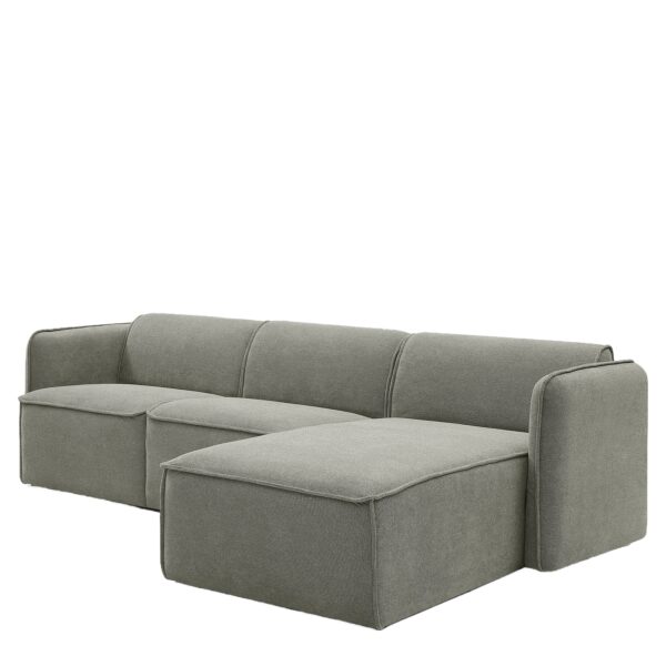 Καναπές Γωνιακός Αναστρέψιμος ArteLibre MAFFEI Γκρι Ύφασμα 268x163x76cm