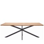 Τραπέζι Τραπεζαρίας ArteLibre DRYOPIS Sonoma/Μαύρο Ξύλο/Μέταλλο 140x80x75cm