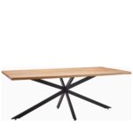 Τραπέζι Τραπεζαρίας ArteLibre DRYOPIS Sonoma/Μαύρο Ξύλο/Μέταλλο 140x80x75cm