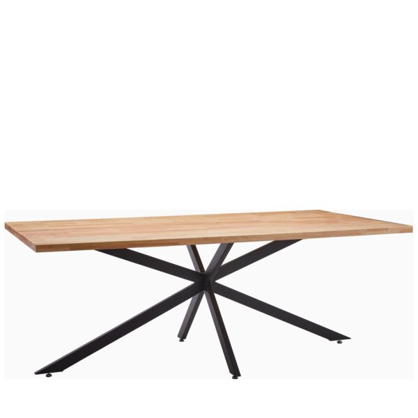 Τραπέζι Τραπεζαρίας ArteLibre DRYOPIS Sonoma/Μαύρο Ξύλο/Μέταλλο 140x80x75cm