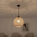 Φωτιστικό οροφής μονόφωτο PWL-0967  Ε27 καφέ-μαύρο Φ23x22εκ