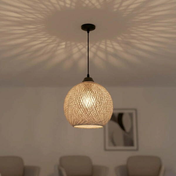 Φωτιστικό οροφής μονόφωτο PWL-0967  Ε27 καφέ-μαύρο Φ23x22εκ