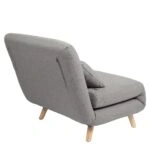 Πολυθρόνα Κρεβάτι ArteLibre VERA Γκρι Ανοιχτό Ύφασμα/Ξύλο 79x80x89cm