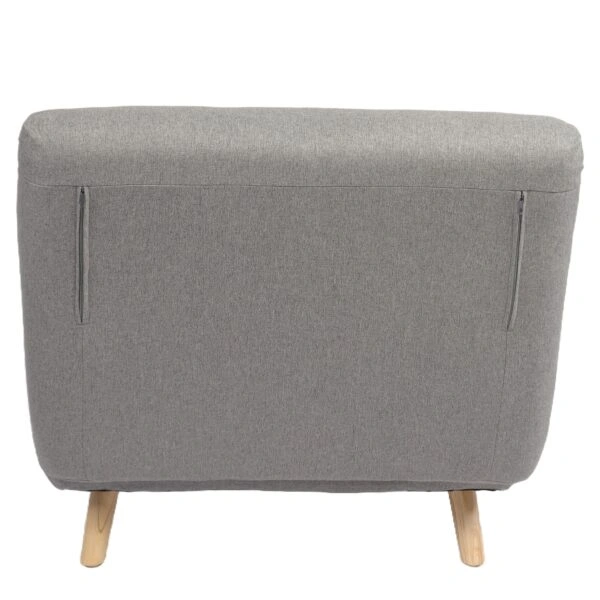 Πολυθρόνα Κρεβάτι ArteLibre VERA Γκρι Ανοιχτό Ύφασμα/Ξύλο 79x80x89cm