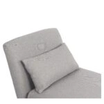 Πολυθρόνα Κρεβάτι ArteLibre VERA Γκρι Ανοιχτό Ύφασμα/Ξύλο 79x80x89cm
