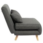 Πολυθρόνα Κρεβάτι ArteLibre VERA Γκρι Σκούρο Ύφασμα/Ξύλο 79x80x89cm