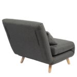 Πολυθρόνα Κρεβάτι ArteLibre VERA Γκρι Σκούρο Ύφασμα/Ξύλο 79x80x89cm