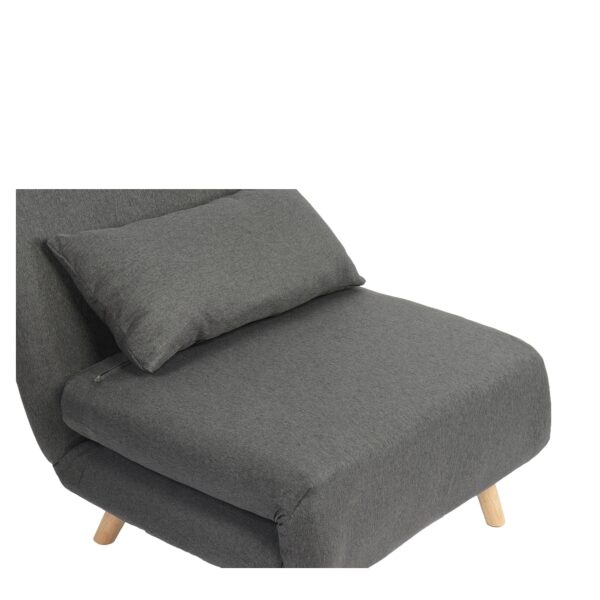 Πολυθρόνα Κρεβάτι ArteLibre VERA Γκρι Σκούρο Ύφασμα/Ξύλο 79x80x89cm