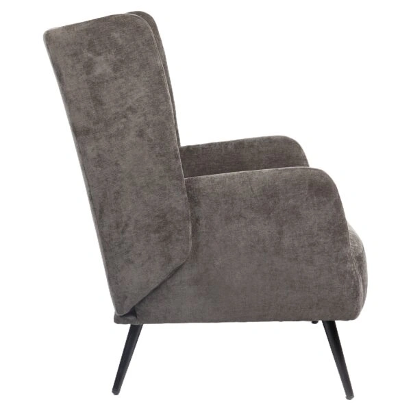 Πολυθρόνα ArteLibre NORA Γκρι Ύφασμα/Μέταλλο 100x80x89cm