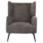 Πολυθρόνα ArteLibre NORA Γκρι Ύφασμα/Μέταλλο 100x80x89cm