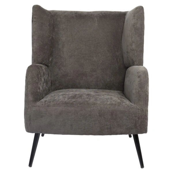 Πολυθρόνα ArteLibre NORA Γκρι Ύφασμα/Μέταλλο 100x80x89cm