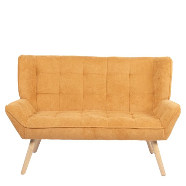 Καναπές ArteLibre NESTO Μουσταρδί Ύφασμα/Ξύλο 86x126x78cm