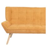 Καναπές ArteLibre NESTO Μουσταρδί Ύφασμα/Ξύλο 86x126x78cm