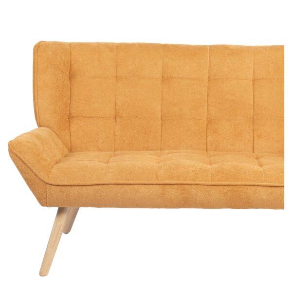 Καναπές ArteLibre NESTO Μουσταρδί Ύφασμα/Ξύλο 86x126x78cm