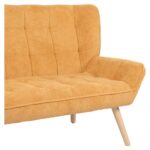 Καναπές ArteLibre NESTO Μουσταρδί Ύφασμα/Ξύλο 86x126x78cm