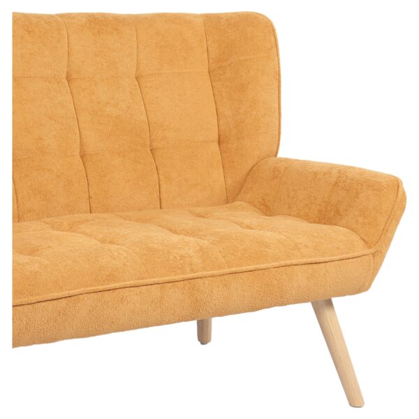 Καναπές ArteLibre NESTO Μουσταρδί Ύφασμα/Ξύλο 86x126x78cm