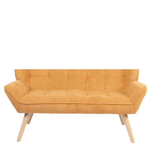 Καναπές ArteLibre NESTO Μουσταρδί Ύφασμα/Ξύλο 86x126x78cm
