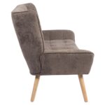 Καναπές ArteLibre NESTO Γκρι Ύφασμα/Ξύλο 86x126x78cm