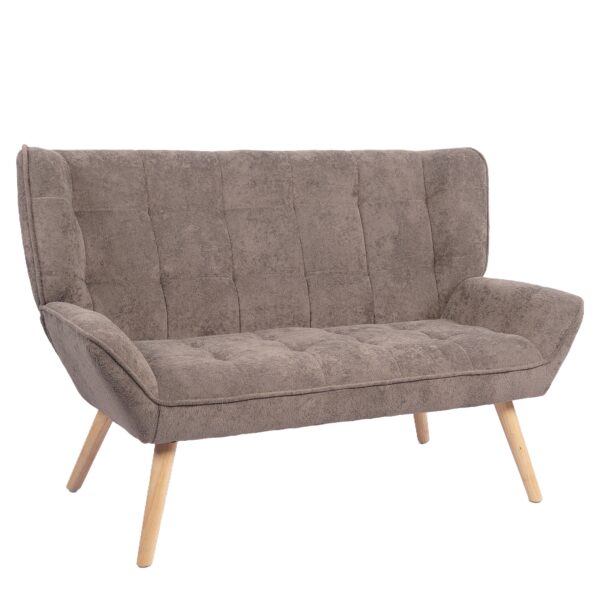 Καναπές ArteLibre NESTO Γκρι Ύφασμα/Ξύλο 86x126x78cm