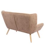 Καναπές ArteLibre NESTO Καφέ Ανοιχτό Ύφασμα/Ξύλο 86x126x78cm