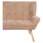 Καναπές ArteLibre NESTO Καφέ Ανοιχτό Ύφασμα/Ξύλο 86x126x78cm