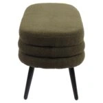 Παγκάκι Ottoman ArteLibre TONDO Πράσινο Ύφασμα Teddy/Μέταλλο 42x112x44cm