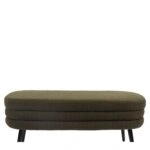 Παγκάκι Ottoman ArteLibre TONDO Πράσινο Ύφασμα Teddy/Μέταλλο 42x112x44cm