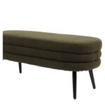 Παγκάκι Ottoman ArteLibre TONDO Πράσινο Ύφασμα Teddy/Μέταλλο 42x112x44cm