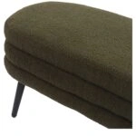 Παγκάκι Ottoman ArteLibre TONDO Πράσινο Ύφασμα Teddy/Μέταλλο 42x112x44cm