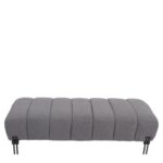 Παγκάκι Ottoman ArteLibre KUBO Γκρι Ύφασμα Teddy/Μέταλλο 40x116.5x50cm