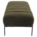 Παγκάκι Ottoman ArteLibre KUBO Πράσινο Ύφασμα Teddy/Μέταλλο 40x116.5x50cm