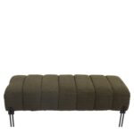 Παγκάκι Ottoman ArteLibre KUBO Πράσινο Ύφασμα Teddy/Μέταλλο 40x116.5x50cm