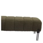 Παγκάκι Ottoman ArteLibre KUBO Πράσινο Ύφασμα Teddy/Μέταλλο 40x116.5x50cm