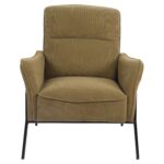 Πολυθρόνα ArteLibre ELAN Πράσινο Ύφασμα Κοτλέ/Μέταλλο 94x77x82cm