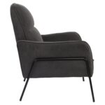 Πολυθρόνα ArteLibre ELAN Γκρι Σκούρο Ύφασμα Κοτλέ/Μέταλλο 94x77x82cm