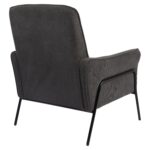 Πολυθρόνα ArteLibre ELAN Γκρι Σκούρο Ύφασμα Κοτλέ/Μέταλλο 94x77x82cm