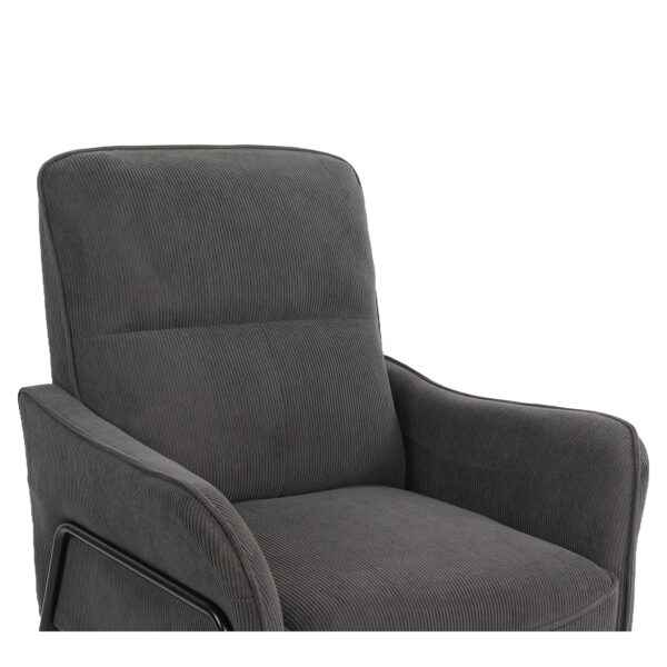 Πολυθρόνα ArteLibre ELAN Γκρι Σκούρο Ύφασμα Κοτλέ/Μέταλλο 94x77x82cm