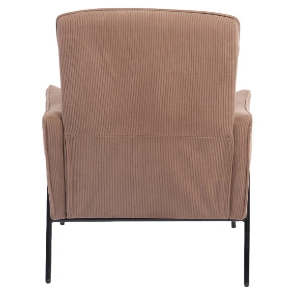 Πολυθρόνα ArteLibre ELAN Taupe Ύφασμα Κοτλέ/Μέταλλο 94x77x82cm